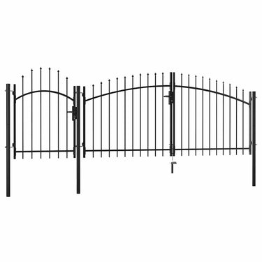 Vidaxl poort 1,5x4 m staal zwart