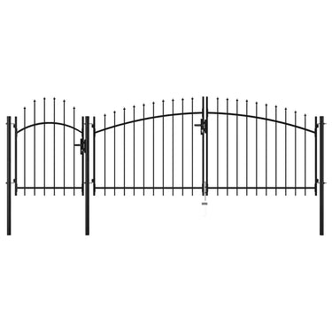 Vidaxl poort 1,5x4 m staal zwart
