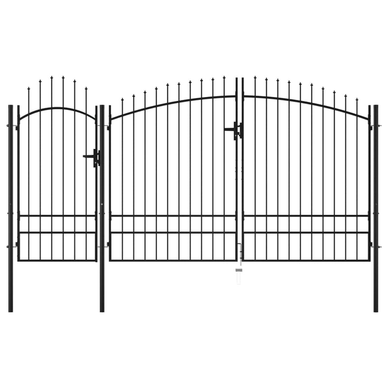 Load image into Gallery viewer, VidaXL Poort 2,45x4 m staal zwart
