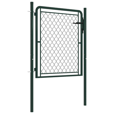 Vidaxl tuinpoort staal 100x100 cm groen