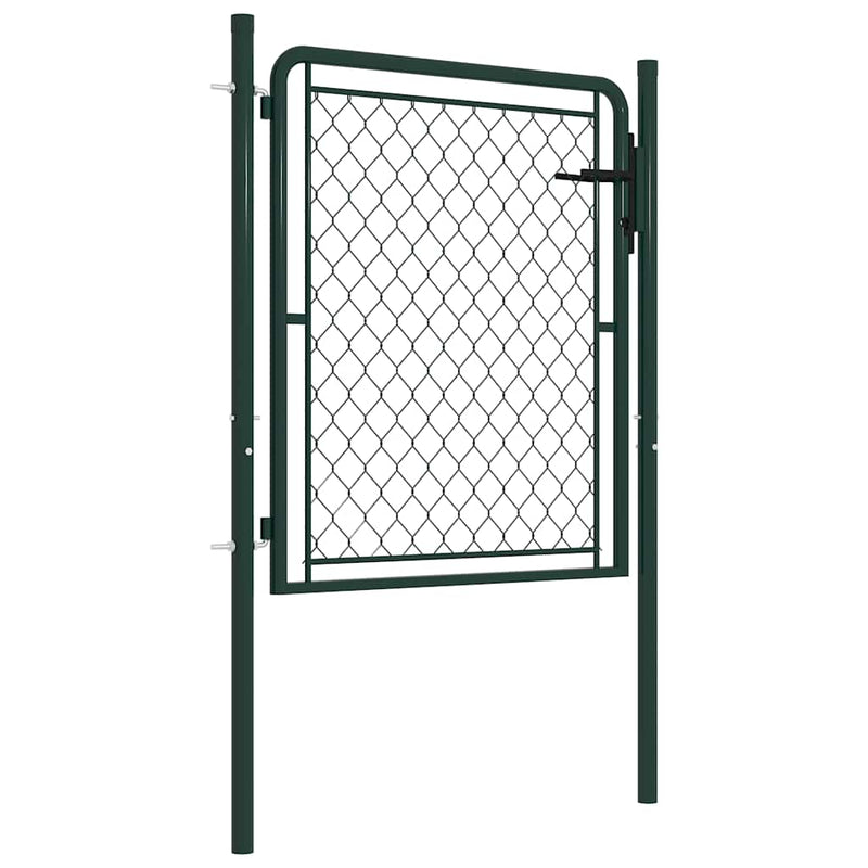 Load image into Gallery viewer, Vidaxl tuinpoort staal 100x100 cm groen
