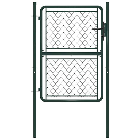 Vidaxl tuinpoort staal 100x125 cm groen