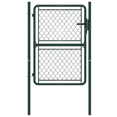 Vidaxl tuinpoort staal 100x125 cm groen