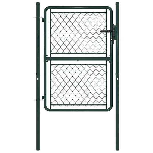 Vidaxl tuinpoort staal 100x125 cm groen