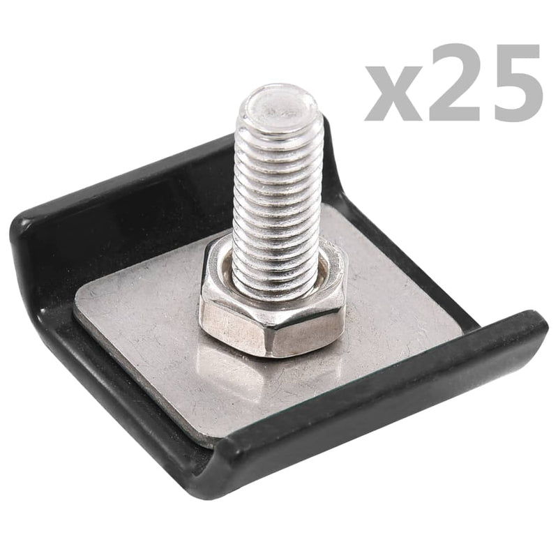 Load image into Gallery viewer, Vidaxl rastermatverbinding 25 sets antraciet
