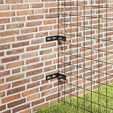 Vidaxl wand hoekverbinding 10 sets antraciet