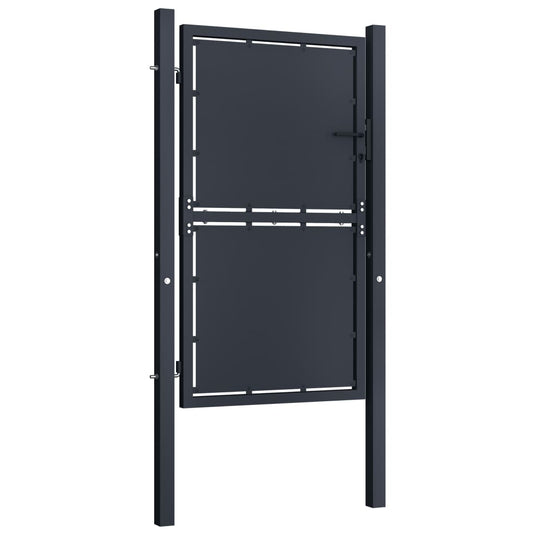 VidaXL Poort 100x200 cm staal antraciet