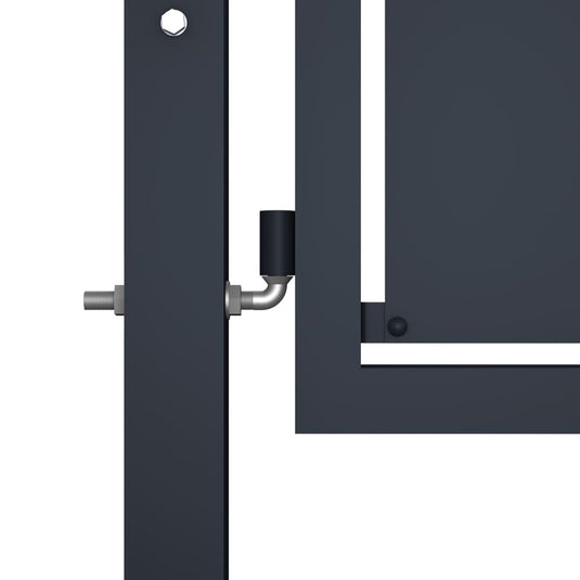 VidaXL Poort 100x200 cm staal antraciet