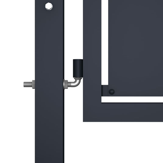 VidaXL Poort 300x75 cm staal antraciet