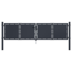 VidaXL Poort 300x100 cm staal antraciet
