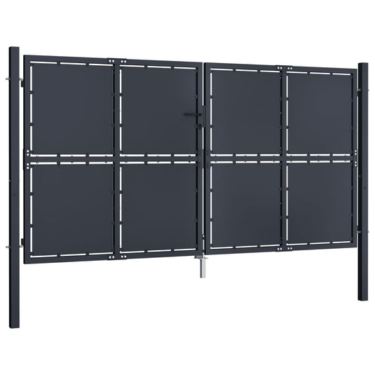 VidaXL Poort 300x200 cm staal antraciet
