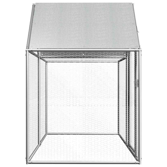 Vidaxl kippenren 2x1x1,5 m gegalvaniseerd staal