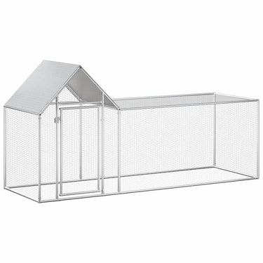 Vidaxl kippenren 3x1x1,5 m gegalvaniseerd staal