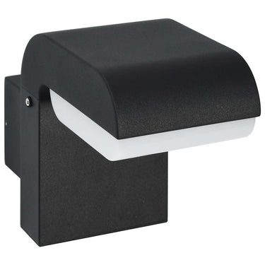 Vidaxl led-buitenwandlamp 9 w ovaal zwart