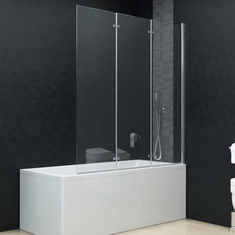 Load image into Gallery viewer, Vidaxl douchewand inklapbaar 3 panelen 130x138 cm esg
