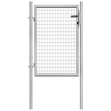 Vidaxl tuinpoort gegalvaniseerd staal 100x100 cm zilver
