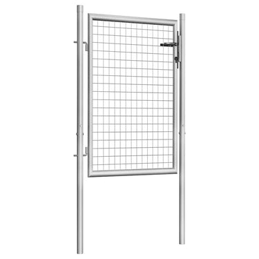 Vidaxl tuinpoort gegalvaniseerd staal 100x100 cm zilver