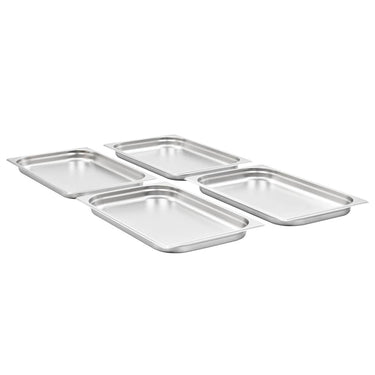 Vidaxl gastronormbakken 4 st gn 1 1 40 mm roestvrij staal