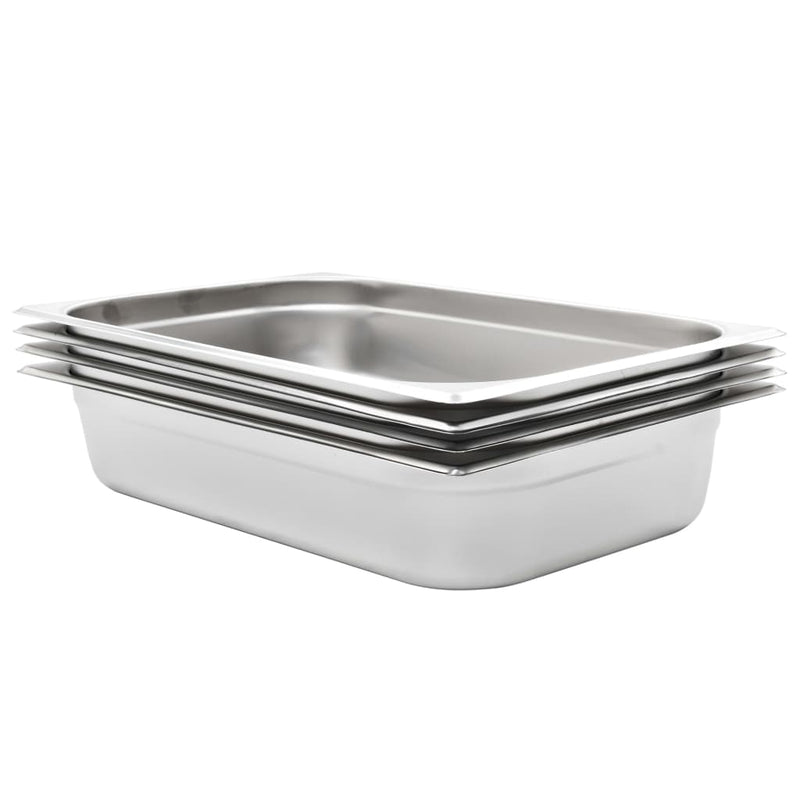 Load image into Gallery viewer, Vidaxl gastronormbakken 4 st gn 1 1 100 mm roestvrij staal
