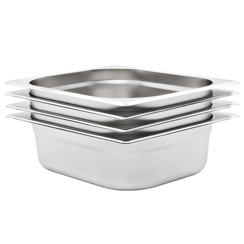 Load image into Gallery viewer, Vidaxl gastronormbakken 4 st gn 1 2 100 mm roestvrij staal
