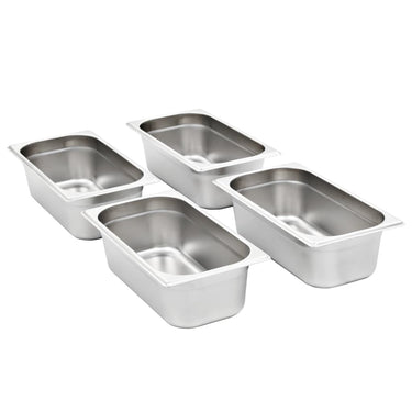 Vidaxl gastronormbakken 8 st gn 1 3 100 mm roestvrij staal