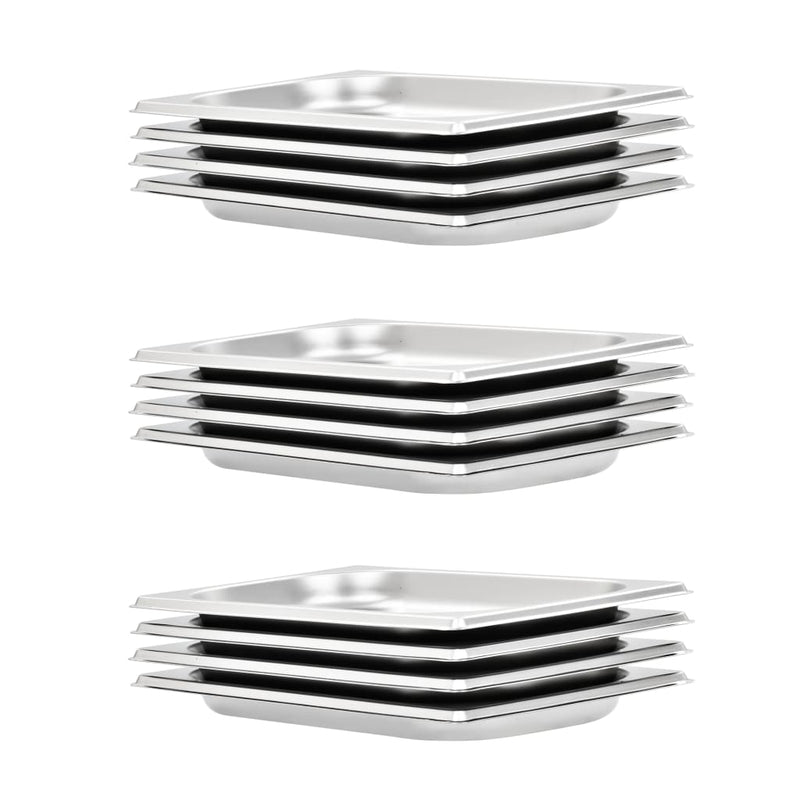 Load image into Gallery viewer, Vidaxl gastronormbakken 12 st gn 1 4 20 mm roestvrij staal
