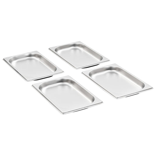 Vidaxl gastronormbakken 12 st gn 1 4 20 mm roestvrij staal
