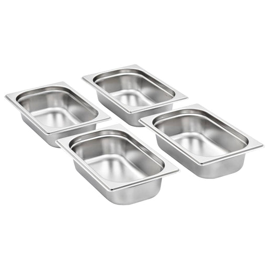 Vidaxl gastronormbakken 8 st gn 1 4 65 mm roestvrij staal