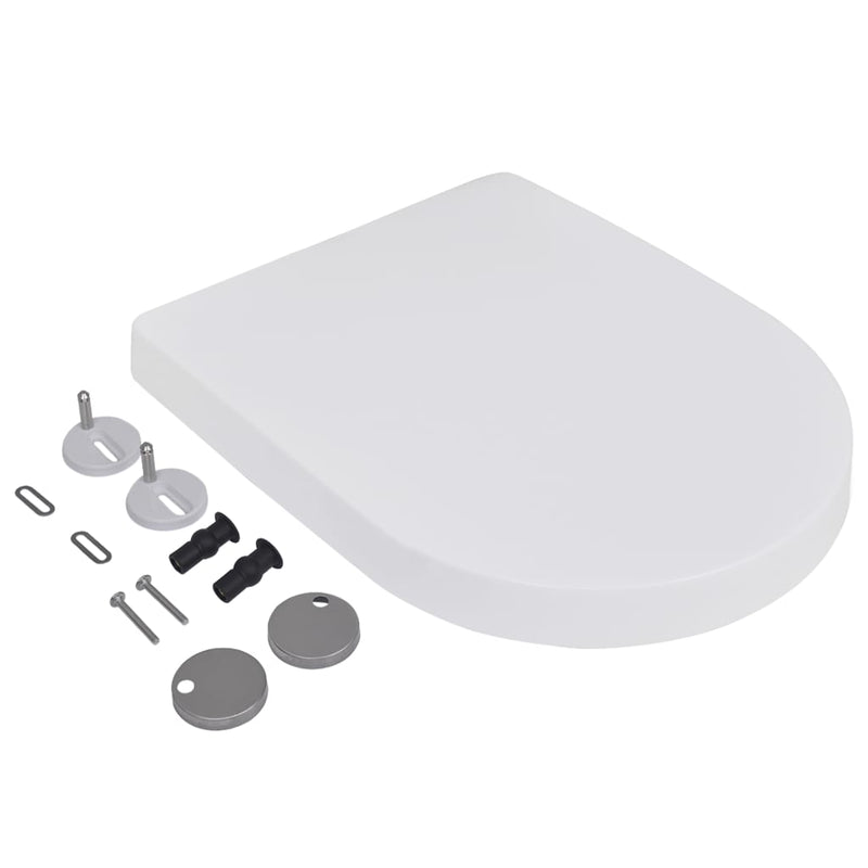 Load image into Gallery viewer, Vidaxl toiletbrillen met soft-close deksels 2 st kunststof wit
