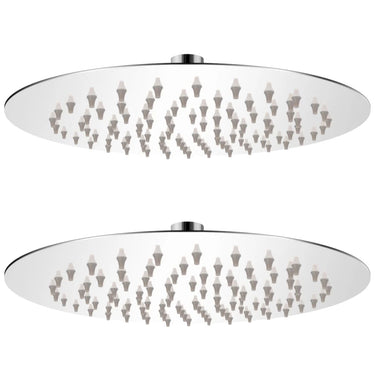 Vidaxl regendouchekop 2 st rond 20 cm roestvrij staal