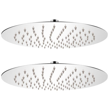 Vidaxl regendouchekop 2 st rond 25 cm roestvrij staal