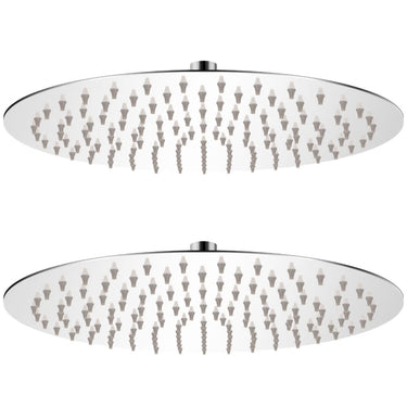 Vidaxl regendouchekop 2 st rond 30 cm roestvrij staal