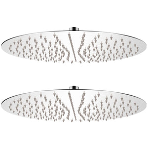 Vidaxl regendouchekop 2 st rond 40 cm roestvrij staal