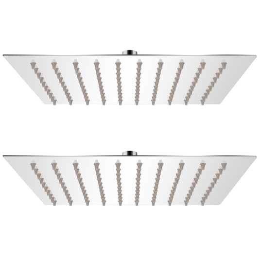 VidaXL Regendouchekoppen 2 st 20x20 cm roestvrij staal