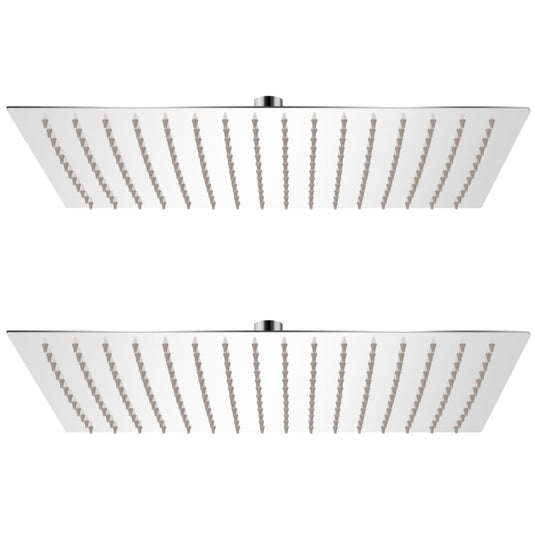 Vidaxl regendouchekoppen 2 st 30x40 cm roestvrij staal
