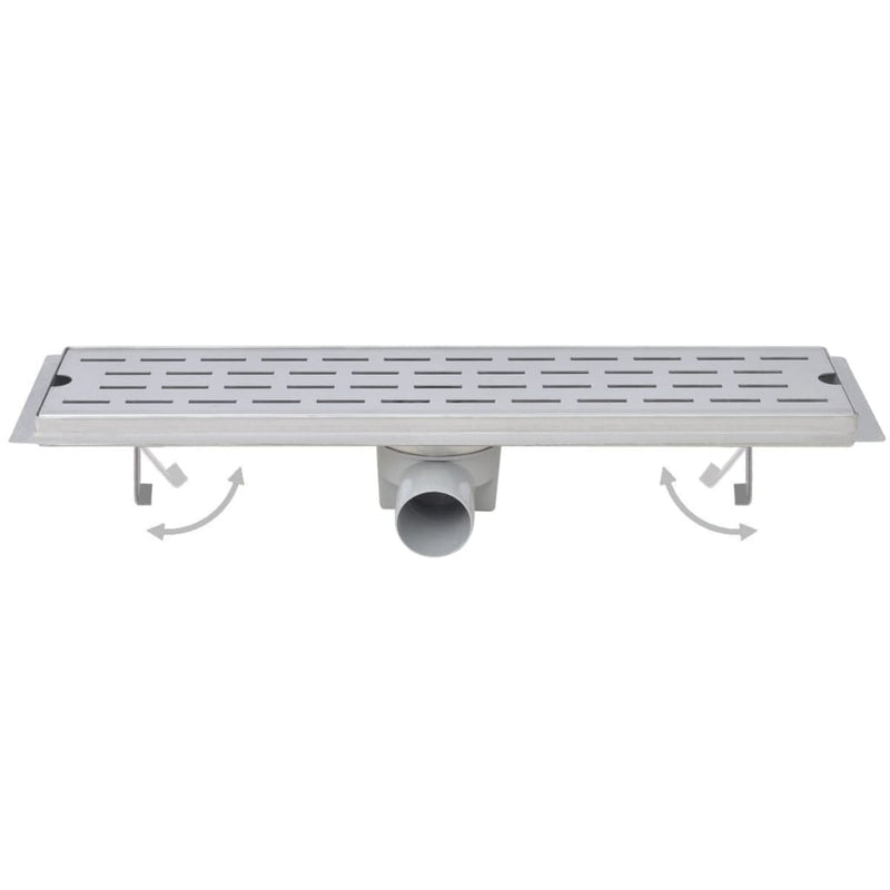 Load image into Gallery viewer, VidaXL Doucheafvoer 2 st rechthoekig lijn 530x140 mm roestvrij staal
