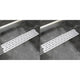 VidaXL Doucheafvoer 2 st rechthoekig lijn 530x140 mm roestvrij staal