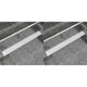 VidaXL Doucheafvoer 2 st rechthoekig lijn 1030x140 mm roestvrij staal