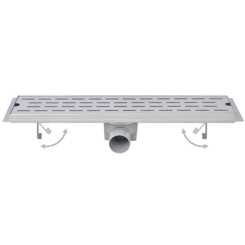 Load image into Gallery viewer, VidaXL Doucheafvoer 2 st rechthoekig bubbel 530x140 mm roestvrij staal
