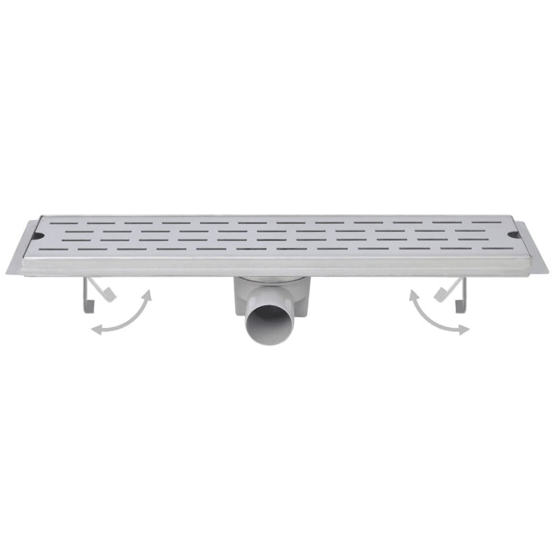 Load image into Gallery viewer, VidaXL Doucheafvoer 2 st rechthoekig bubbel 630x140 mm roestvrij staal
