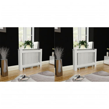Vidaxl radiatorombouw 2 st 112 cm mdf wit
