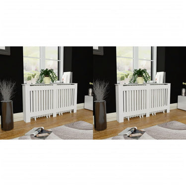 Vidaxl radiatorombouw 2 st 152 cm mdf wit