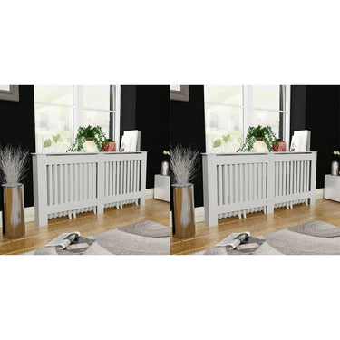 Vidaxl radiatorombouw 2 st 172 cm mdf wit