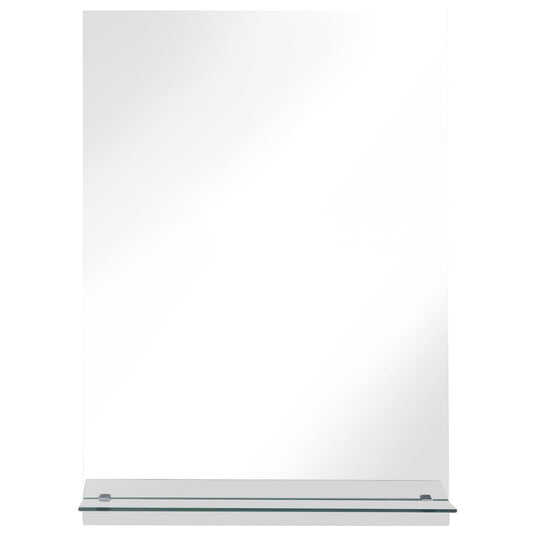 Vidaxl wandspiegel met schap 40x60 cm gehard glas