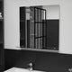 Vidaxl wandspiegel met schap 60x60 cm gehard glas