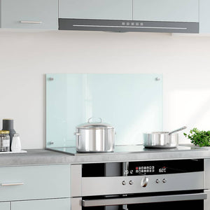 Vidaxl spatscherm keuken 70x40 cm gehard glas wit