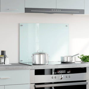 Vidaxl spatscherm keuken 70x50 cm gehard glas wit