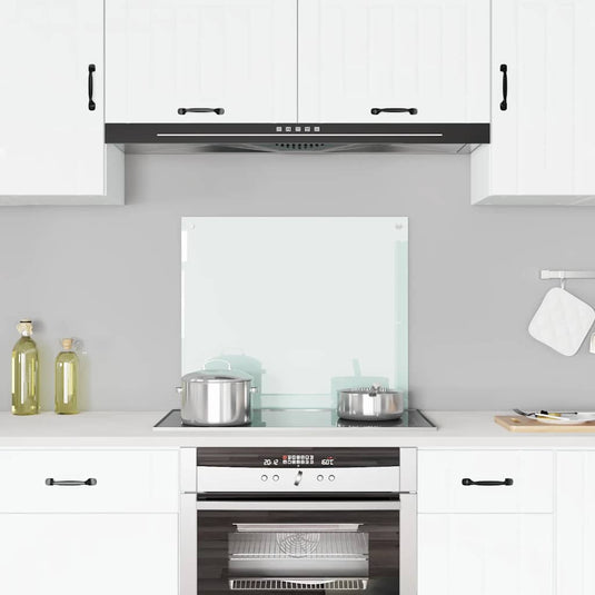 Vidaxl spatscherm keuken 70x60 cm gehard glas melkwit