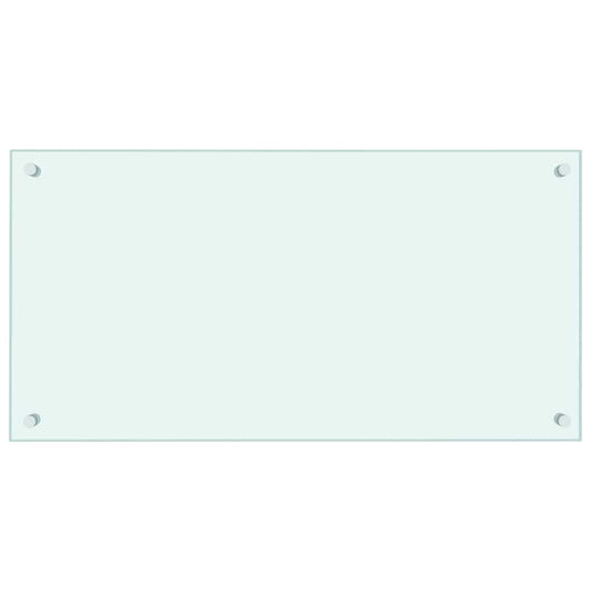 Vidaxl spatscherm keuken 80x40 cm gehard glas wit