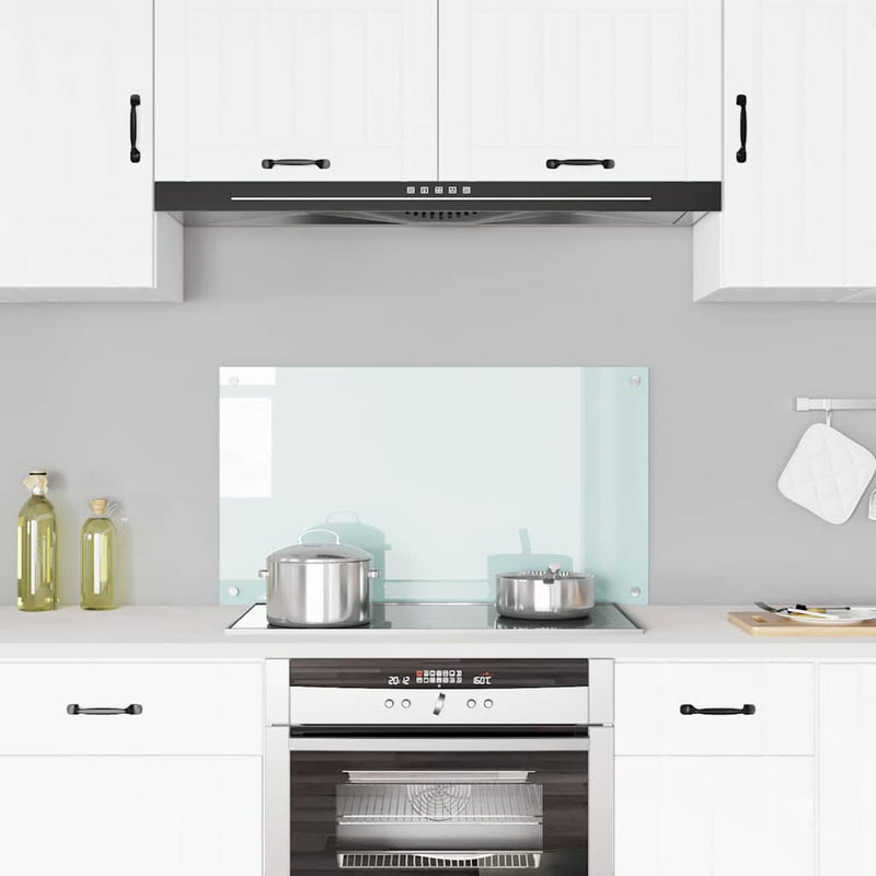 Load image into Gallery viewer, Vidaxl spatscherm keuken 90x50 cm gehard glas melkwit
